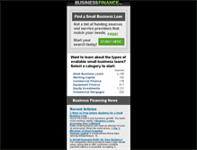 Tablet Screenshot of businessfinance.com